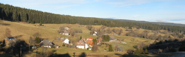 Blick vom Wildenhof nach Nordosten auf Raitenbuch am 23.1.2008
