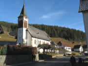 Blick nach Nordosten zur Kirche von Hammereisenbach am 8.1.2008