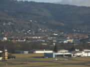 Tele-Blick vom Wolfsbuck nach Osten �ber den Flogplatz-Tower zum Hebsack in Herdern am 15.1.2008