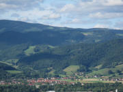 Tele-Blick von der Immi am  4.8.2008 über Stegen zu Grundhof und Lindlehöh 