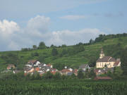Blick nach Nordwesten auf Wasenweiler am 10.7.2008