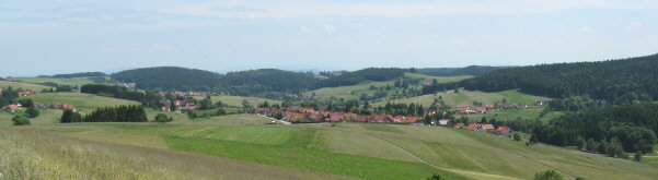 Blick nach Osten von R�tte auf Herrischried am 19.6.2008