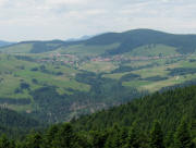 Tele-Blick vom Hornbergbecken nach Nordwesten auf Gersbach am 19.6.2008