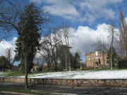 Blick nach Westen zum Colombischl�ssle am 5.3.2008 - Schnee im M�rz