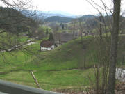 Blick im Ibental nach S�den �ber Schlegelhansen und Schw�rzlehof am 15.3.2008
