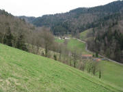 Blick nach Osten ins hintere Ibental zu Thomashansenhof und Mathislehof am 15.3.2008