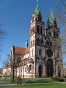 Blick nach Westen zur Kirche im St�hlinger am 6.3.2008