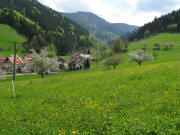 Blick vom Camping Schwarzwaldhorn nach S�dosten nach Obersimonswald am 3.5.2008