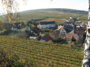 Blick vom Hermensberg oberhalb Leiselheim nach Südwesten zum Hochberg und Gestühl am 15.11.2008