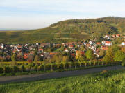 Blick nach Norden über Ebringen zum Sommerberg am 19.10.2008