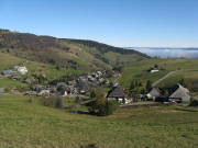 Blick nach Osten �ber Hofsgrund und das neblige Dreisamtal am 24.10.2008  