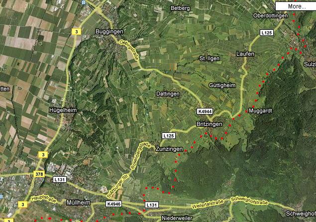 Wiiwegli: Ballrechten-Dottingen - Castellberg - Sulzburg - Laufen - Muggardt - Britzingen - Zunzingen - Niederweiler - M�llheim