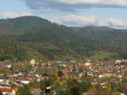 Tele-Blick vom Lorettoberg nach Nordosten �ber FR-Wiehre zu Ro�kopf und Hornb�hl ob Ebnet am 17.10.2008