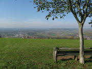 Blick nach Norden �ber �tlingen und Egringen bis Efringen-Kirchen und den Isteiner Klotz am 18.10.2008