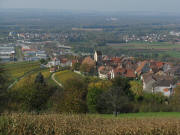 Tele-Blick nach Nordwesten �ber �tlingen bis Haltingen am 18.10.2008