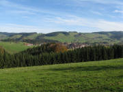 Blick vom Muckenhof nach Norden �ber St.Peter zum Schmittenbach am 19.10.2008
