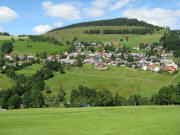 Blick nach Westen �ber Todtnauberg hoch zum Horn am 24.8.2008
