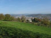 Blick vom Tüllinger Berg nach Nordosten auf Lörrach am 18.10.2008