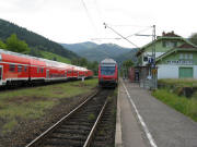 Blick nach Osten über den Bahnhof Himmelreich zum Hinterwaldkopf am 29.8.2008