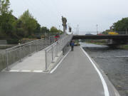Neue Zufahrt Ochsenbrücke am 1.10.2008 - Blick nach Westen