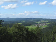 Blick nach Norden vom Steinberg ber Hexental und Neukirch bis hin zum Brend am 13.8.2008