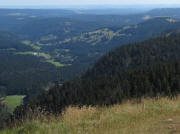 Blick vom Seebuck am Feldberg nach Norden ins Seebachtal am 31.8.2009 - rechts Bärental