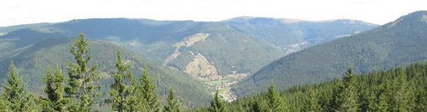 Blick vom Hasenhornturm am 27.8.2009 nach Nordosten �ber Brandenberg zum Feldberg