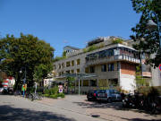 Blick in der Sautierstr. nach Nordosten zum St.Josefskrankenhaus am 1.9.2009 