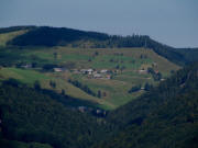 Tele-Blick vom Berggasthof Hasenhorn nach Norden am 267.8.2009 auf Muggenbrunn