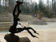 "Nuda" - Blick nach S�dwesten zur Holzwerkstatt am 5.4.2009