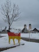 Blick nach Nordosten zur St.M�rgener Kirche am 9.2.2009