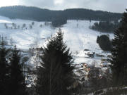 Blick nach Westen �ber Aftersteg zum Skilift am 27.1.2009