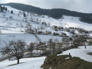 Blick nach Nordwesten hoch zum R�ttewald ob Aftersteg am 27.1.2009