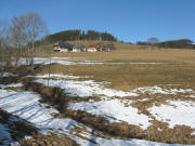 Blick nach Norden vom Hohackerweg zum Kreuzhof am 22.1.2009