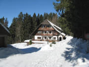 Blick nach Norden zum Waldhaus am 25.1.2009 - rechts der Weg zum Hochfirst