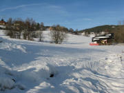 Blick nach Norden �ber die Lift-Talstation hoch nach Saig am 16.1.2009