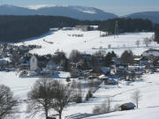 Blick nach S�den �ber Saig zum Feldberg am 25.1.2009