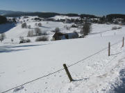 Blick vom Weg zum Vitenhof nach S�dwesten �ber Saig am 25.1.2009