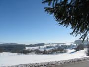 Blick nach S�dosten �ber Staufen zu den Alpen am 9.1.2009 um 12 Uhr