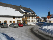 Blick nach Norden zum Gasthaus Hirschen in Staufen am 9.1.2009
