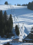 Tele-Blick nach Osten �ber die Stollenbach-Lifte 1 und 2 am 30.1.2009