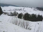 Blick nach Norden von der Strasse von Weg nach Lehen �ber die Kirche in Weg zur Schanz am 27.1.2009