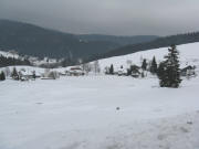 Blick nach Osten von der Strasse von Weg nach Lehen auf Vordertodtmoos am 27.1.2009
