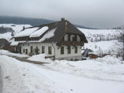 Blick nach Norden �ber Landgasthof zur Linde in Weg zur Schanz am 27.1.2009