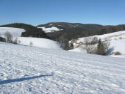 Blick vom Vorderen Willmen nach Nordwesten �ber den Willmendobel mit Haldenlorenz  zum Kandelberg und Kandel am 12.1.2009