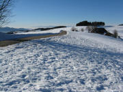 Blick nach Westen auf dem Höhenweg Vorderer Willmen zu "Auf der Eck" am 12.1.2009