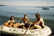 Bootsfahrt auf dem Bodensee bei Nußdorf im August 1986