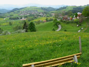 Blick nach S�dwesten �ber den Rotenhof (rechts) auf St.Peter bis hin zum Schauinsland am 7.5.2009