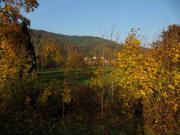 Blick von der Dreisamt zur Ebneter Kirche am 29.10.2009 - Goldener Oktober