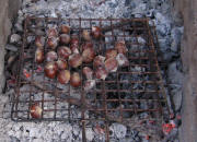 Esskastanien auf dem Feuer am 20.10.2009